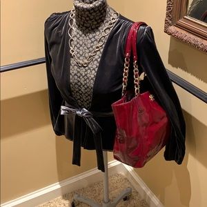 Coach patent leather ruby red Chelsea